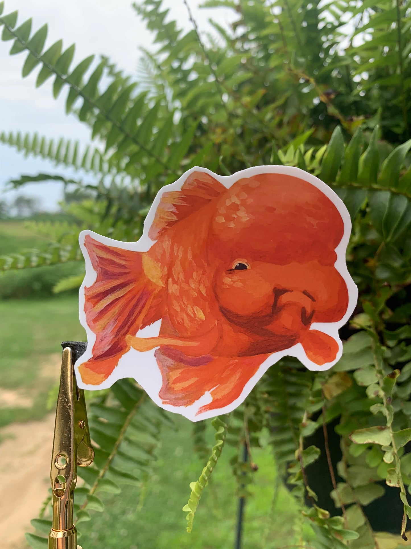 Goofy Goldfish Sticker