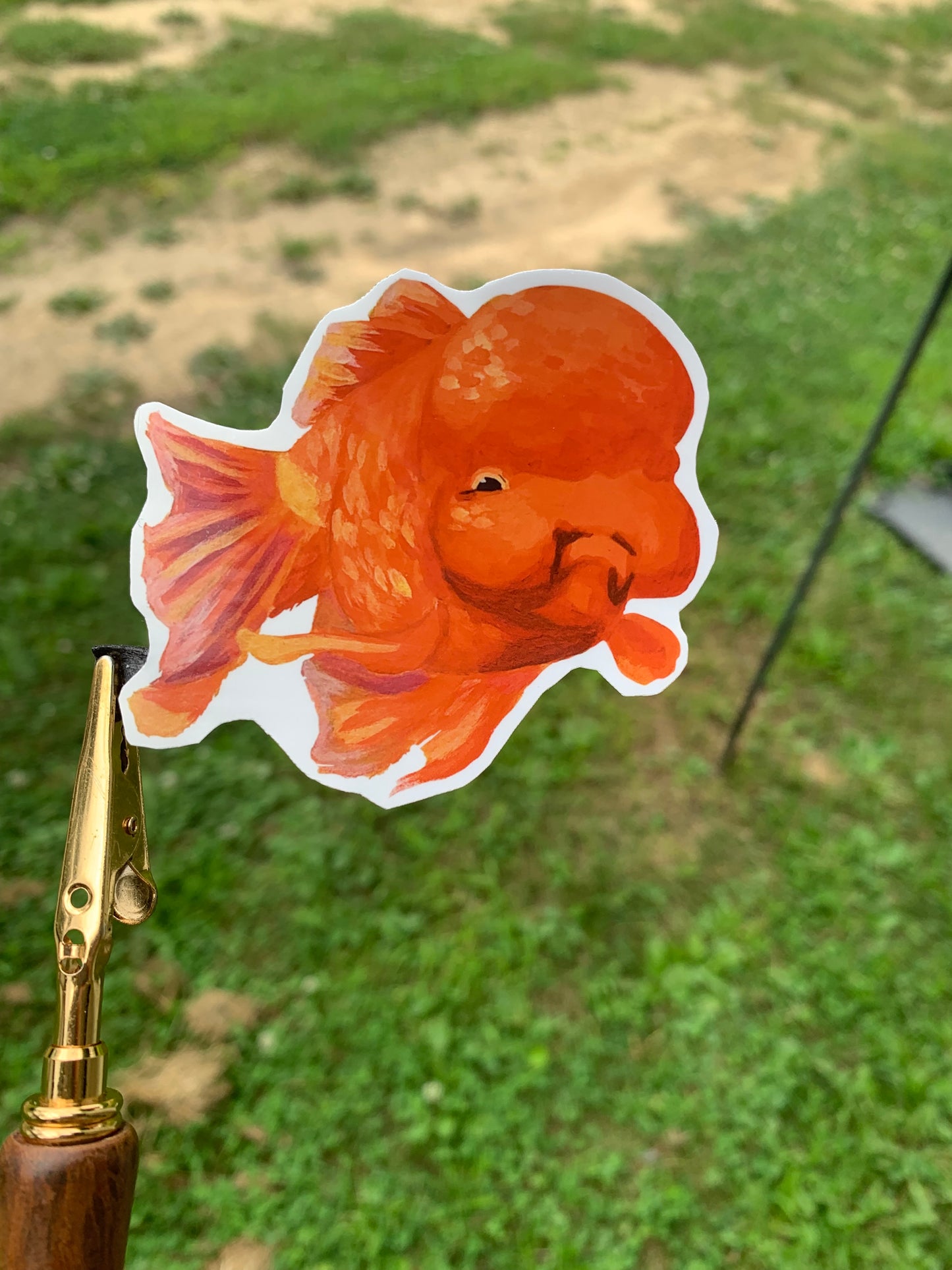 Goofy Goldfish Sticker